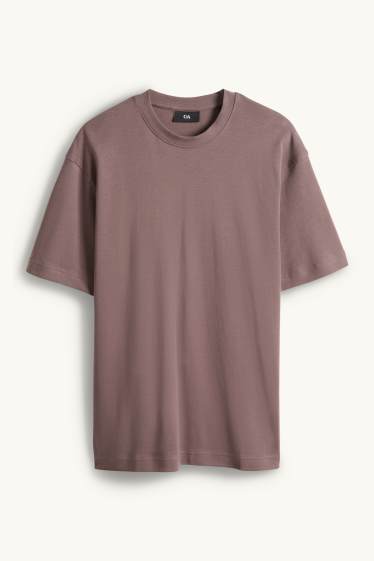 Men - T-shirt - relaxed fit - brown