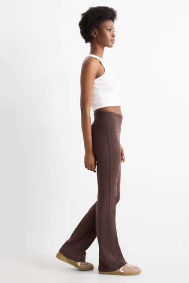 Dames - Flared legging - donkerbruin