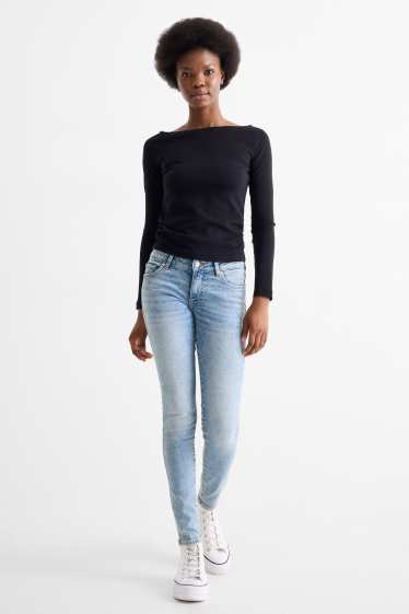 Femmes - Skinny jean - low waist - LYCRA® - jean bleu clair