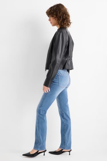 Femei - Straight jeans - talie înaltă - LYCRA® - denim-albastru deschis