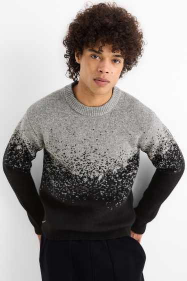 Home - Jersei - estampat - negre/gris