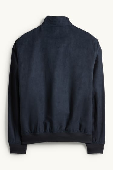 Hommes - Blouson - faux suède - bleu foncé