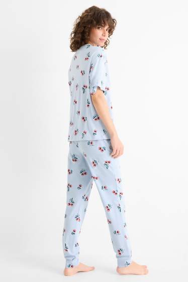 Dona - Pijama - estampat - blau clar