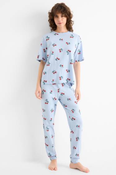 Dona - Pijama - estampat - blau clar