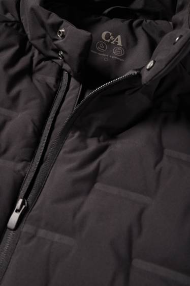 Bărbați - Jachetă matlasată - rezistentă la apă - negru