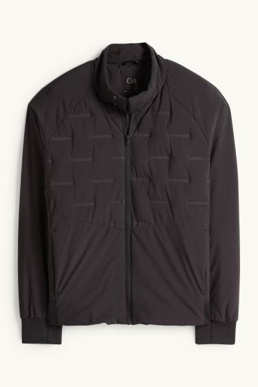 Bărbați - Jachetă matlasată - rezistentă la apă - negru