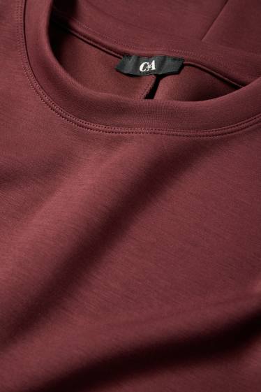 Donna - Vestito a t-shirt - straight fit - bordeaux