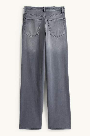 Dona - Wide Leg Jeans - mid waist - texà gris