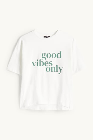 Donna - T-shirt - regular fit - bianco