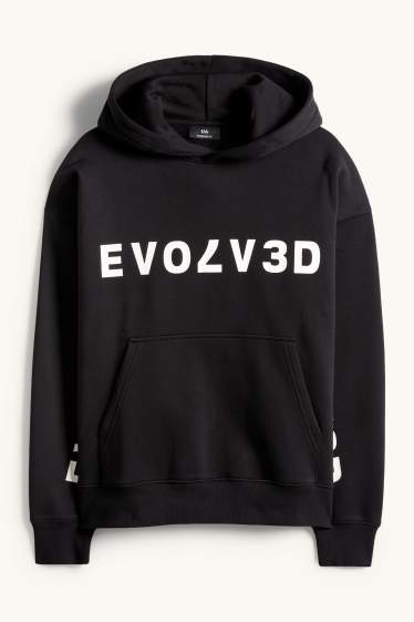 Bărbați - Hanorac supradimensionat - negru