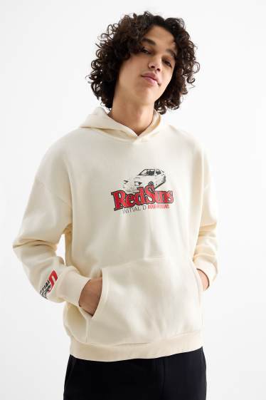 Men - Hoodie - Initial D - light beige