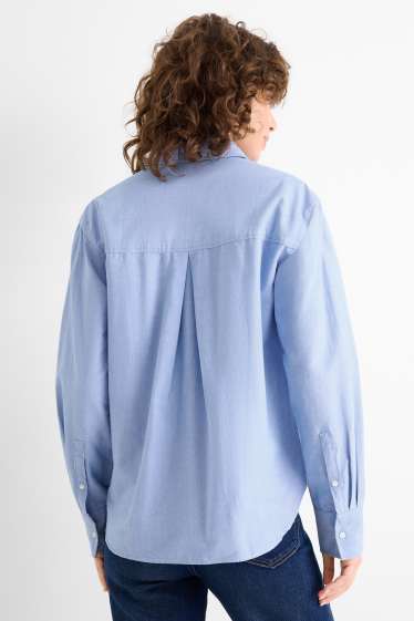 Damen - Hemdbluse - hellblau