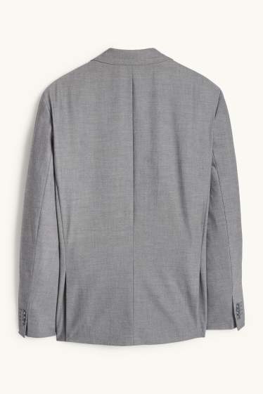 Uomo - Giacca coordinabile - regular fit - tessuto elasticizzato - grigio