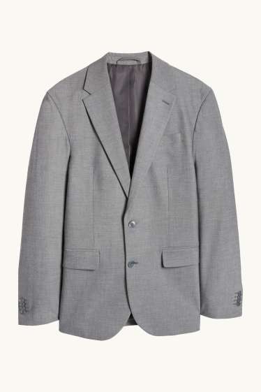 Uomo - Giacca coordinabile - regular fit - tessuto elasticizzato - grigio