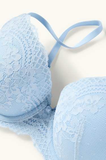 Dona - Sostenidors amb cèrcols - FULL COVERAGE - embuatats - blau clar