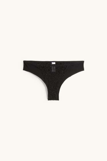 Women - Brazilian knickers - black