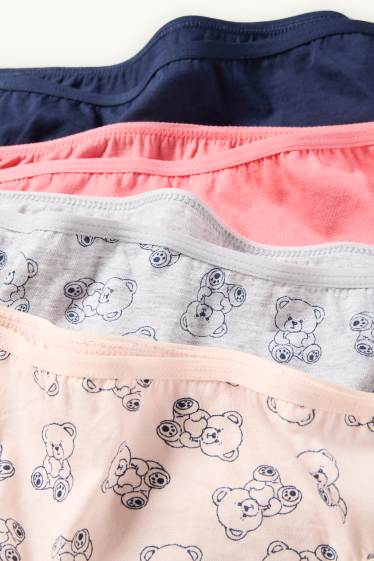 Enfants filles - Lot de 8 - Teddy bear - culottes - bleu foncé / blanc crème