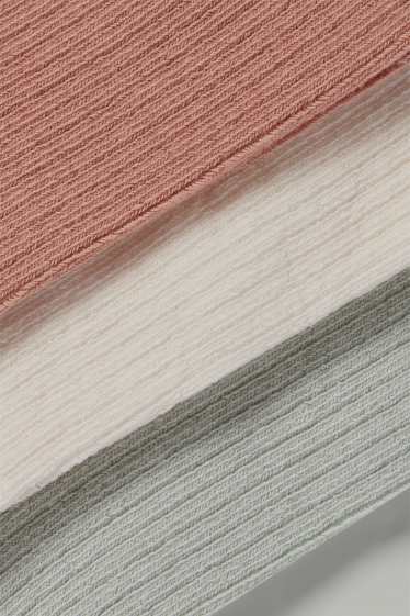 Nadó nena - Paquet de 3 - leotards per a nadó - acanalats - crema