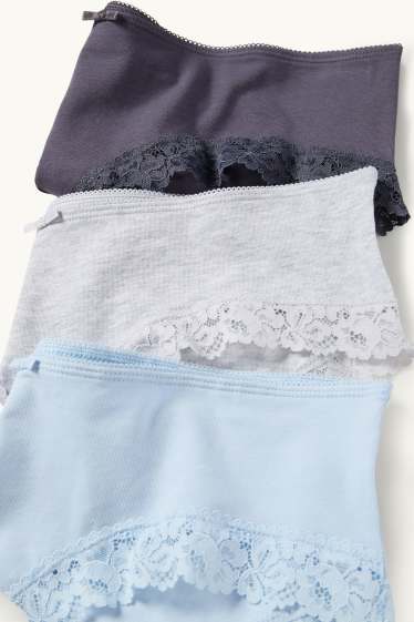 Dona - Paquet de 3 - calces - blau/gris