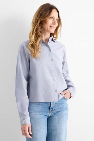 Damen - Bluse - hellblau
