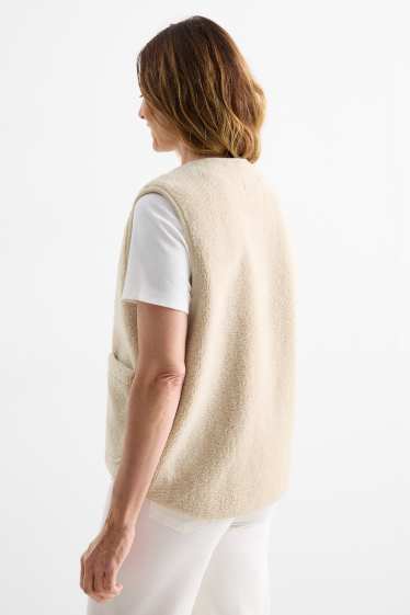 Dámské - Teddy vesta - světle béžová