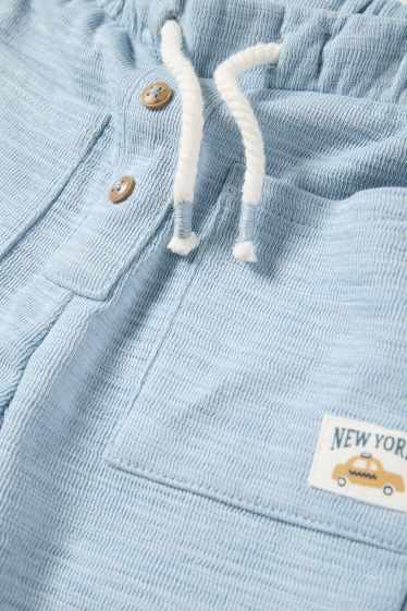 Bébés garçons - Auto - pantalon de jogging pour bébé - finition texturée - bleu clair