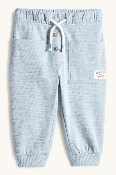 Bébés garçons - Auto - pantalon de jogging pour bébé - finition texturée - bleu clair