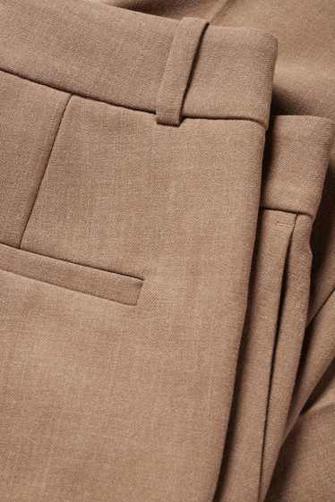 Femei - Pantaloni office - talie medie - wide leg - taupe