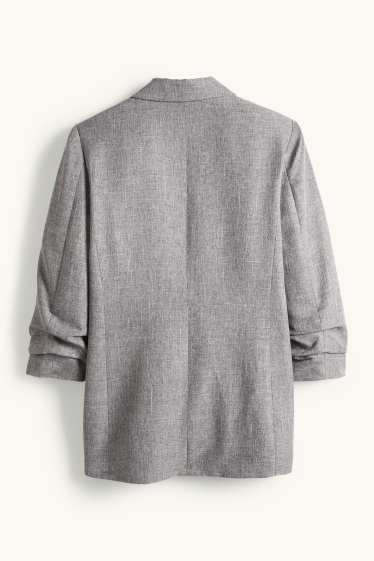 Dames - Business-blazer - regular fit - grijs-mix