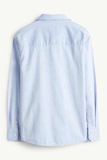 Bambini - Camicia - stampa minimal - azzurro