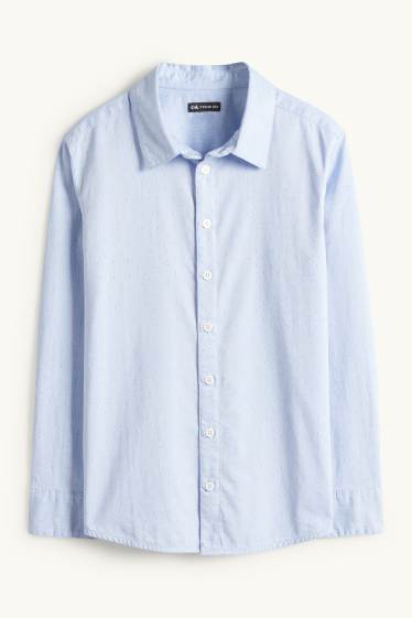 Bambini - Camicia - stampa minimal - azzurro