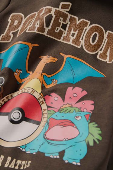 Enfants garçons - Pokémon - sweat à capuche - marron foncé