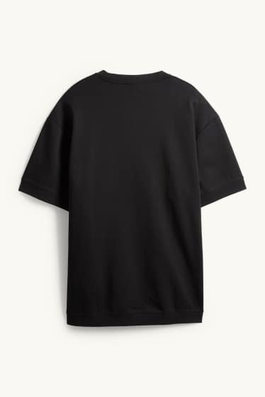Heren - T-shirt - relaxed fit - zwart