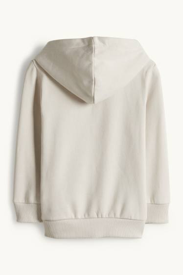 Enfants garçons - Sonic - sweat à capuche - effet brillant - beige clair