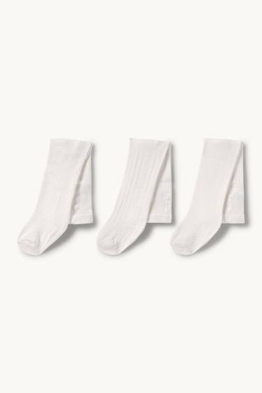 Nadó nena - Paquet de 3 - leotards per a nadó - texturats - blanc