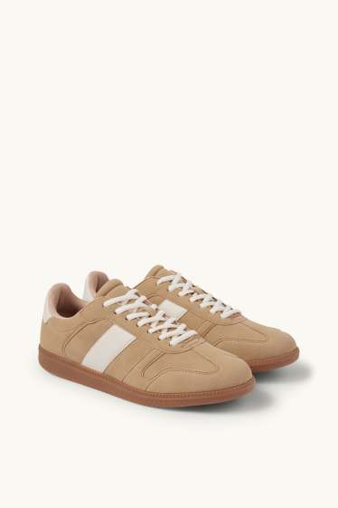 Dames - Sneakers - imitatiesuède - beige