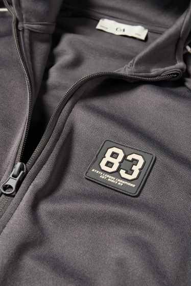 Enfants garçons - Sweat en molleton - noir / gris foncé