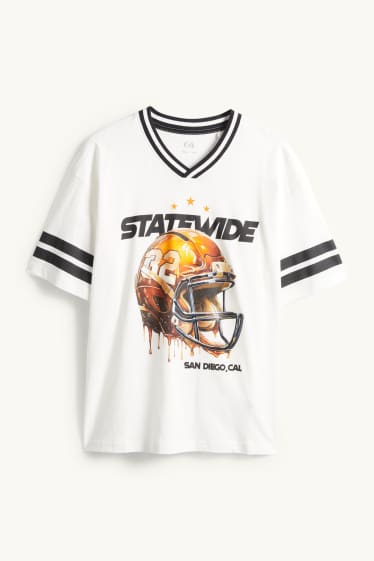 Enfants garçons - Football - T-shirt - blanc crème