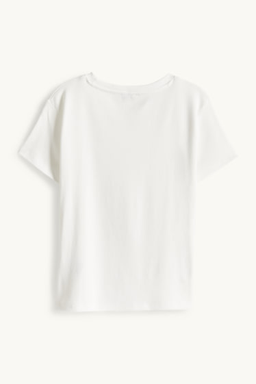 Damen - T-Shirt - Relaxed Fit - weiß