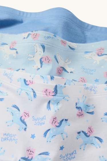 Enfants filles - Lot de 6 - Pegasus - caleçons - bleu clair