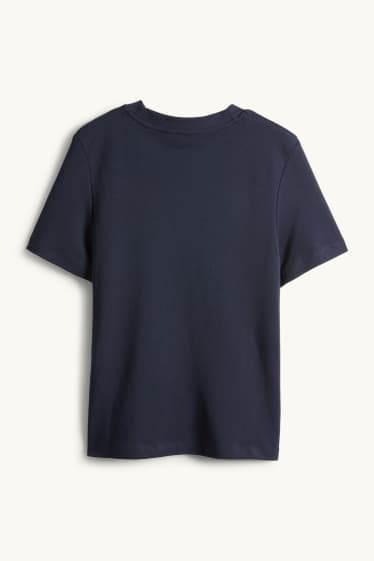 Dames - T-shirt - regular fit - donkerblauw