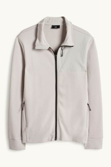 Uomo - Felpa con zip - grigio chiaro