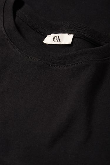 Damen - T-Shirt - Relaxed Fit - schwarz