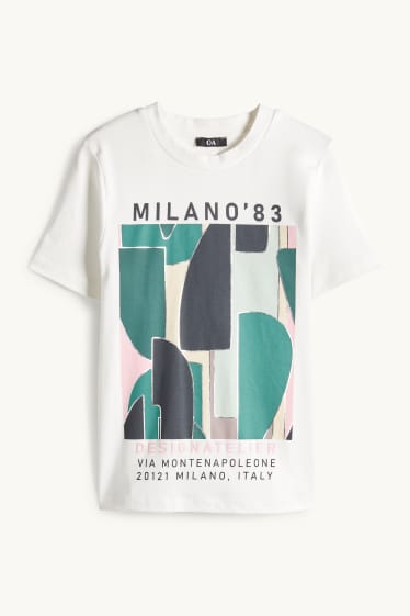 Donna - T-shirt - regular fit - bianco