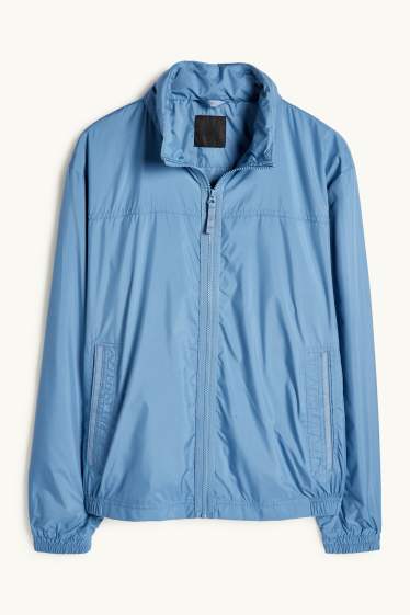 Heren - Blouson met capuchon - waterafstotend - lichtblauw