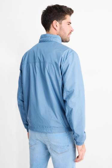 Heren - Blouson met capuchon - waterafstotend - lichtblauw