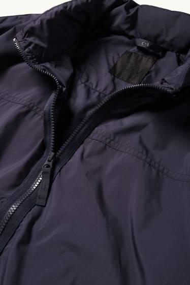 Heren - Blouson met capuchon - waterafstotend - donkerblauw
