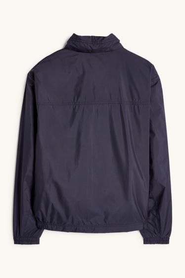 Heren - Blouson met capuchon - waterafstotend - donkerblauw