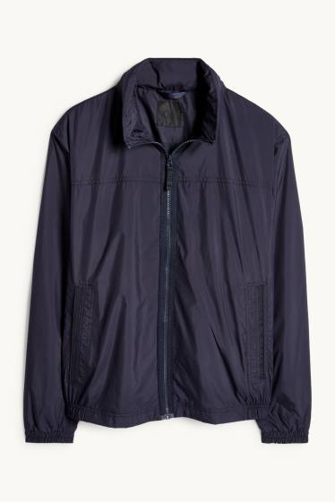 Heren - Blouson met capuchon - waterafstotend - donkerblauw