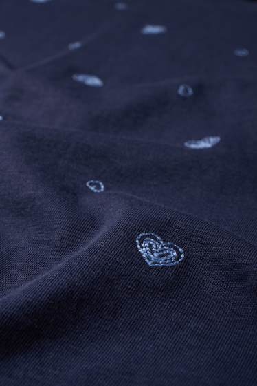 Dámské - Tričko - regular fit - se vzorem - tmavomodrá